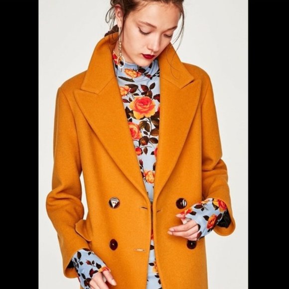 Zara Jackets & Blazers - ZARA WOMAN STUDIO Wool Double Breasted Jacket Blazer XS-S 7945/651
